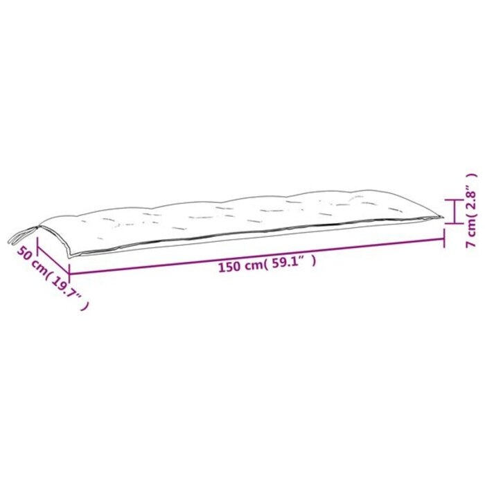 Vidaxl Gartenbankauflagen 2er-Set 150x50x7 cm Taupe - Jetzt bis zu 33% sparen