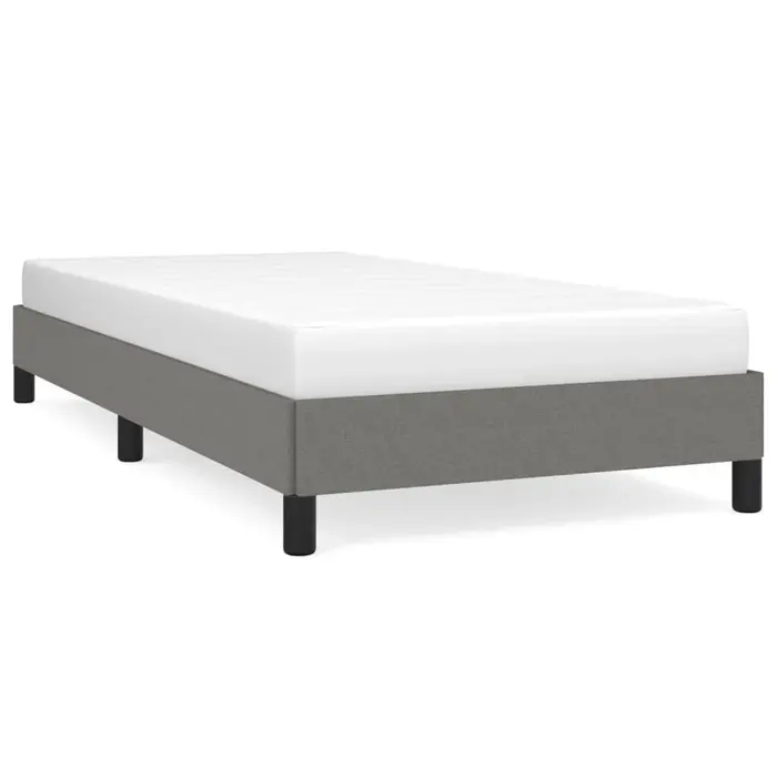 Vidaxl Stoff-Bettgestell 90x200 cm, Dunkelgrau - Jetzt bis zu 29% Rabatt