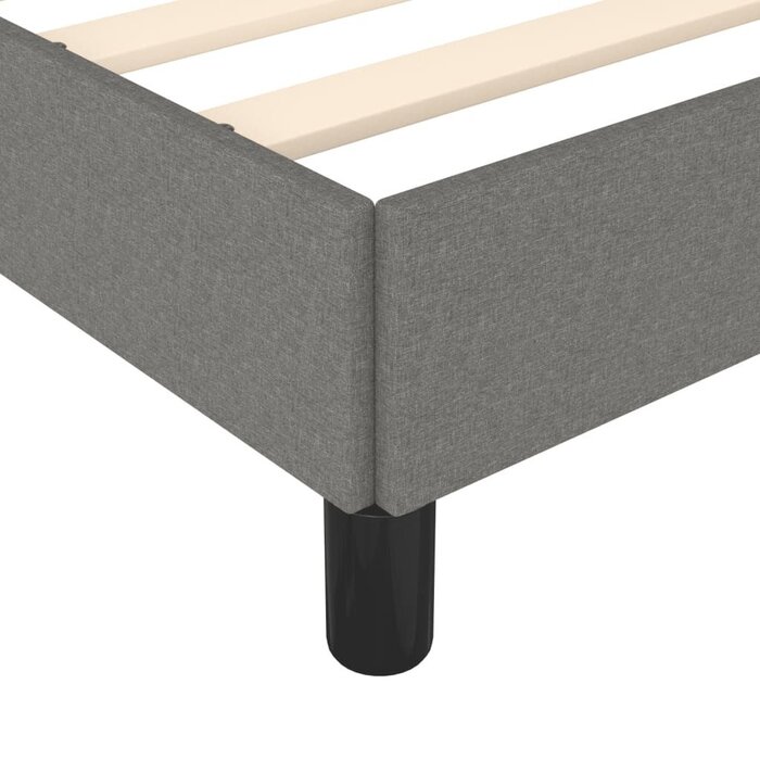 Vidaxl Stoff-Bettgestell 90x200 cm, Dunkelgrau - Jetzt bis zu 29% Rabatt