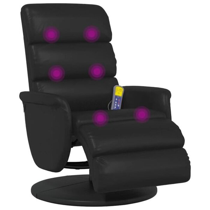 Vidaxl Luxus Massagesessel mit Fußstütze - Schwarz - bis zu 30% Rabatt sparen