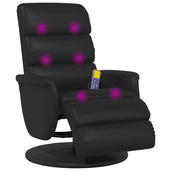 Vidaxl Luxus Massagesessel mit Fußstütze - Schwarz - bis zu 30% Rabatt sparen