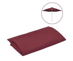Vidaxl Ersatzbespannung für Sonnenschirm 300 cm, Bordeauxrot - bis zu 34% Rabatt