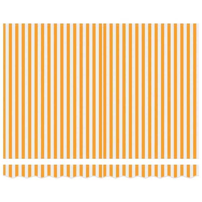Vidaxl Markisen-Ersatzstoff 330 x 195 cm Gelb-Weiß - Jetzt bis zu 33% sparen