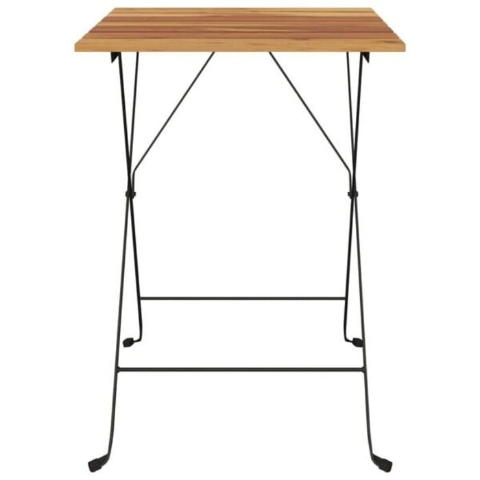 Vidaxl Klappbarer Bistrotisch Teak & Stahl - 55x54x71 cm - bis zu 34% Rabatt