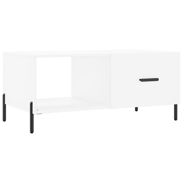 Vidaxl Couchtisch 90x50x40 cm Weiß mit Eisenbeinen - bis zu 28% Rabatt