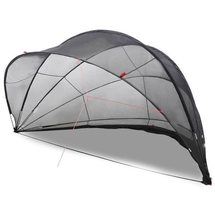 Vidaxl Poolüberdachung 546x516x250cm Schwarz - Bis zu 35% Rabatt