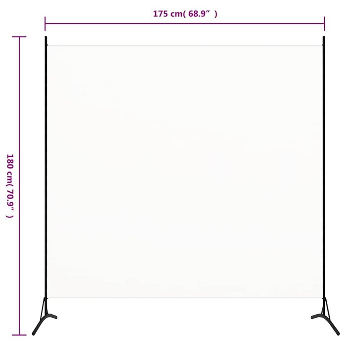 Vidaxl Flexibler Raumteiler 175x180 cm in Weiß - Outlet bis zu 31% reduziert