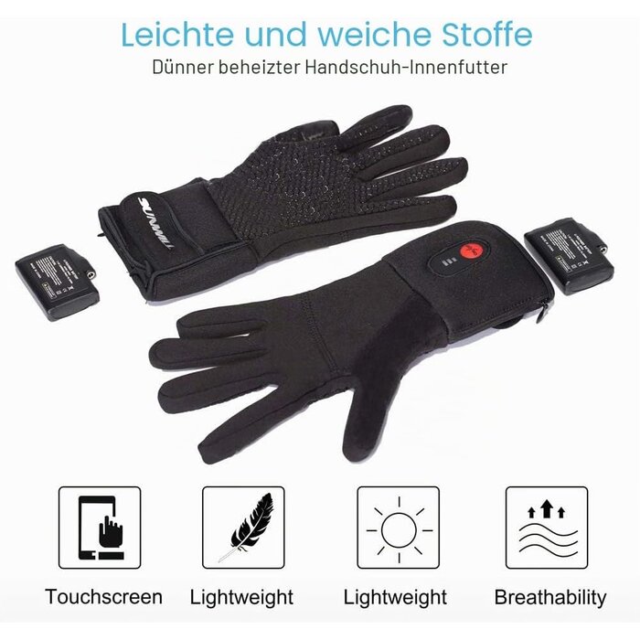 Beheizbare Handschuhe, Touchscreen, Unisex - Jetzt bis zu 78% günstiger!