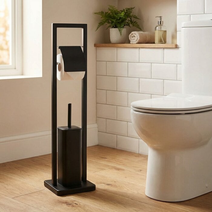 Viking Choice WC-Garnitur freistehend Schwarz 2-in-1 - bis zu 42% Rabatt