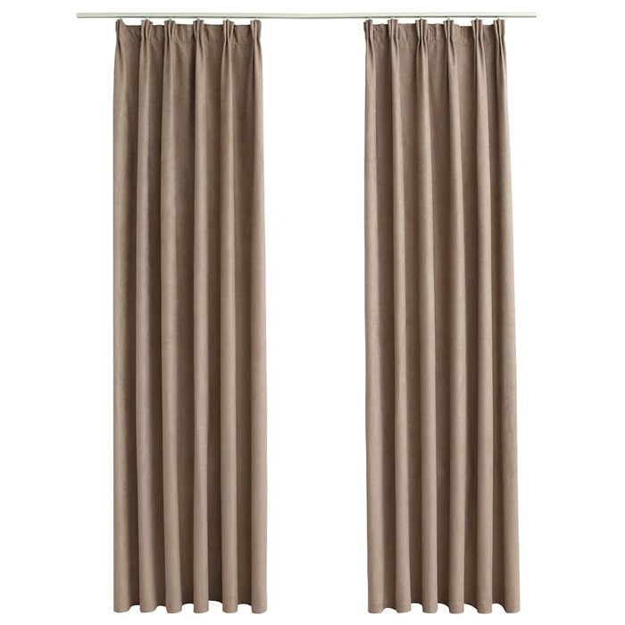 Vidaxl 2er Set Verdunkelungsvorhänge, 140x245 cm, Taupe - bis zu 33% reduziert
