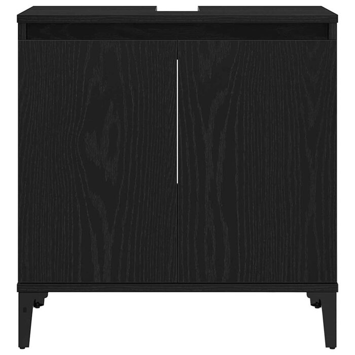 Vidaxl Eleganter Badezimmerschrank Schwarz Eiche 58x33x60cm - bis zu 33% Rabatt