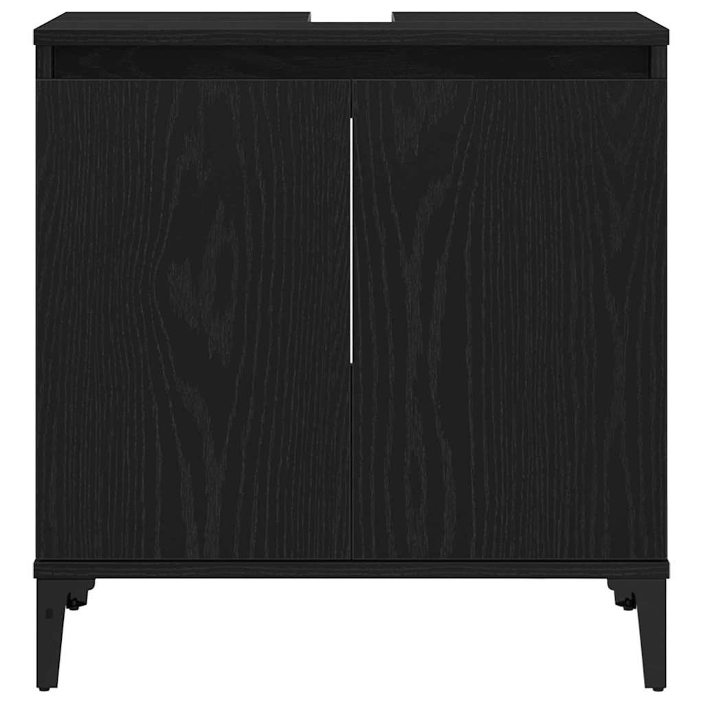 Vidaxl Eleganter Badezimmerschrank Schwarz Eiche 58x33x60cm - bis zu 33% Rabatt