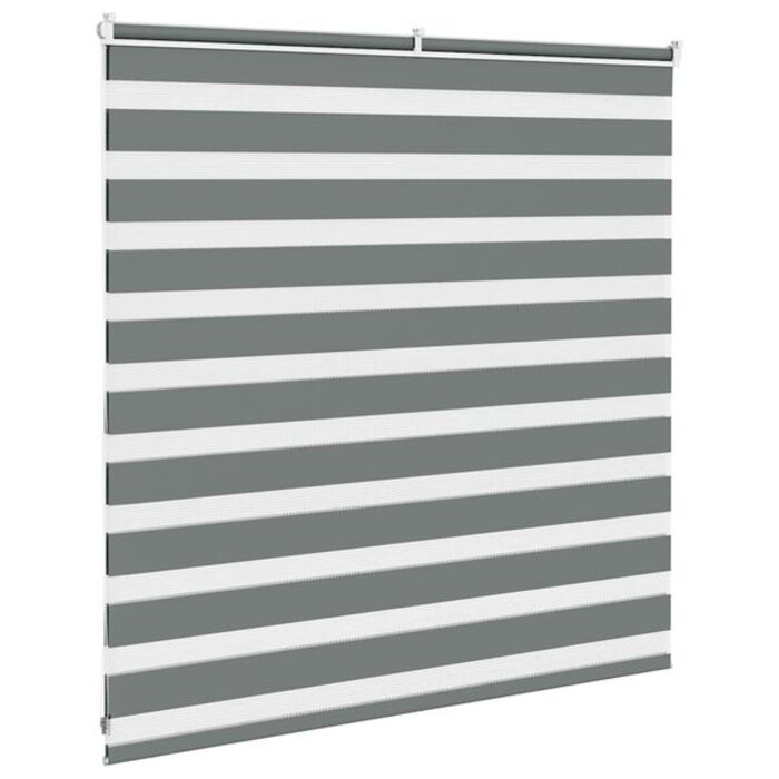 Vidaxl Doppelrollo 140x100 cm Dunkelgrau - Klemmfix oder Schraubmontage - bis zu 32%
