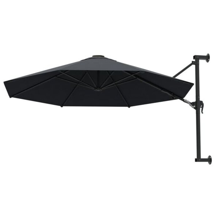 Vidaxl Wand-Ampelschirm 300 cm Anthrazit - platzsparend & bis zu 34% günstiger