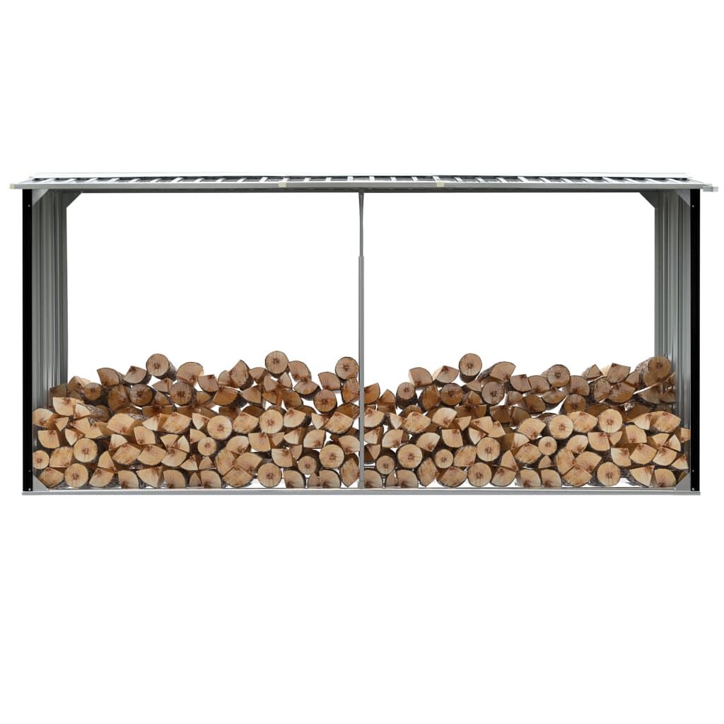 Vidaxl Kaminholzregal verzinkter Stahl 330x92x153 cm - jetzt bis zu 35% sparen