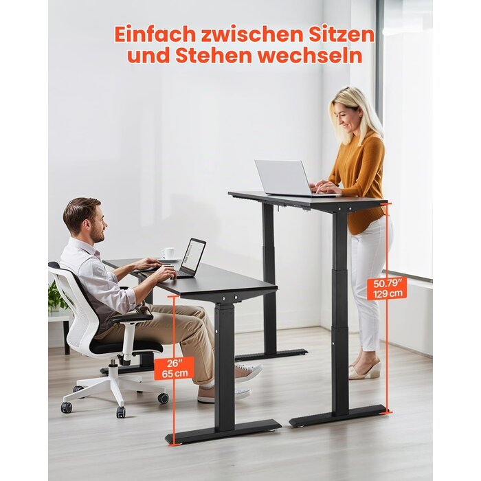 Elektrisches Schreibtischgestell, höhenverstellbar, Dual-Motor - bis zu 30% Rabatt