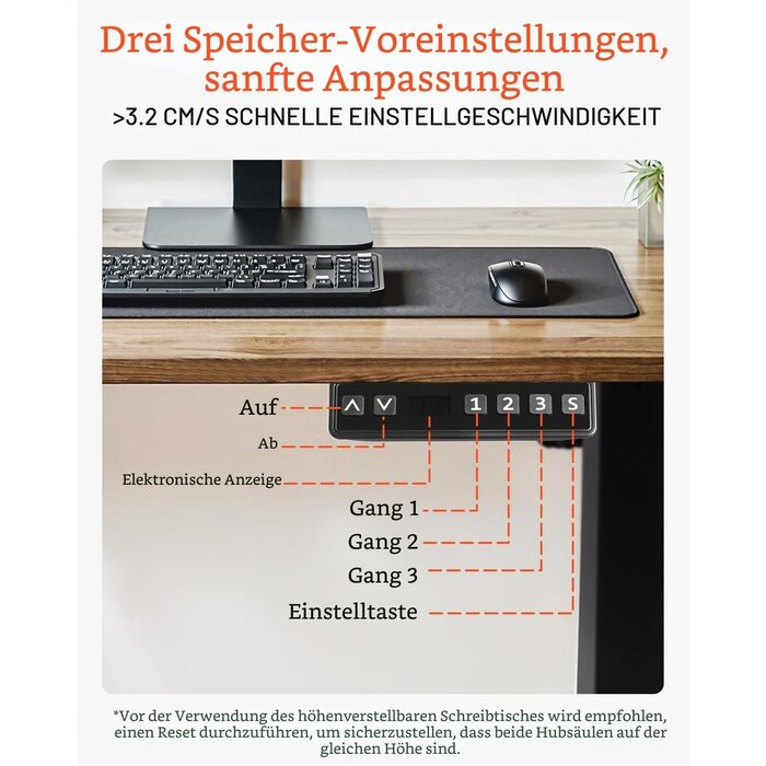 Elektrisches Schreibtischgestell, höhenverstellbar, Dual-Motor - bis zu 30% Rabatt