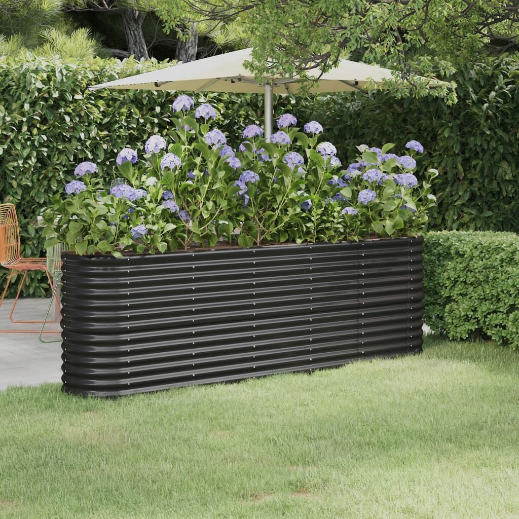 Vidaxl Großes Hochbeet 224x40x68 cm Anthrazit - Outlet bis zu 34% Rabatt