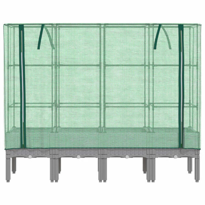 Vidaxl Hochbeet mit Gewächshaus 160x40cm Rattan-Optik - Jetzt bis zu 35% Rabatt