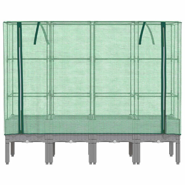 Vidaxl Hochbeet mit Gewächshaus 160x40cm Rattan-Optik - Jetzt bis zu 35% Rabatt