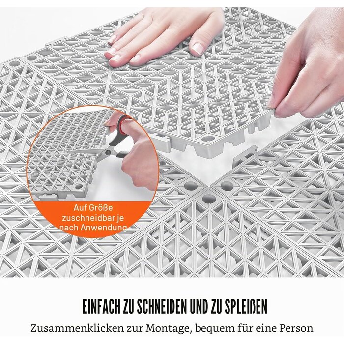 55er Set Drainagematten 30x30 cm - Rutschfester Boden - Jetzt bis zu 30% sparen