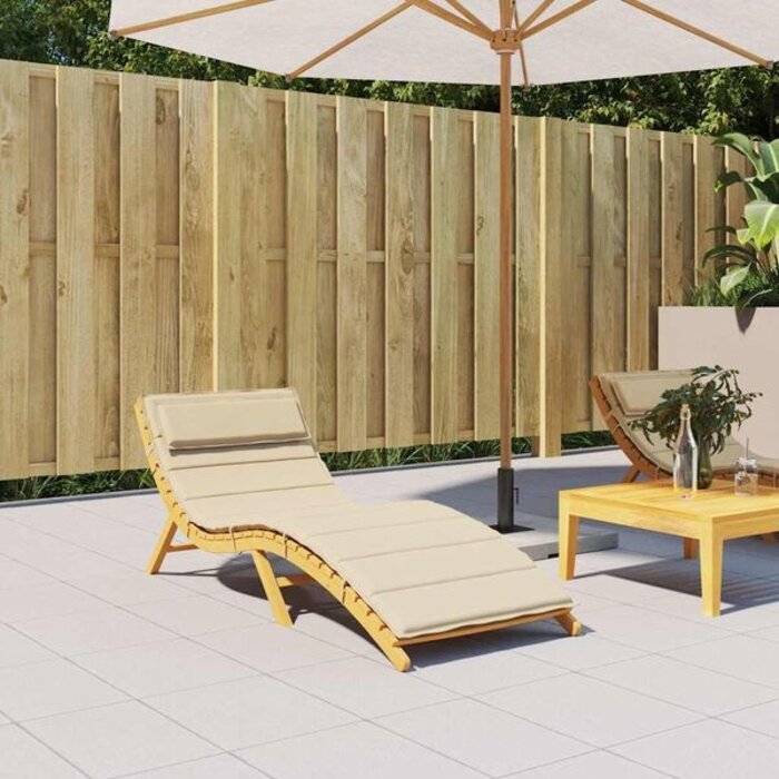 Vidaxl Bequeme Liegestuhlauflage 180x60 cm, Beige - Jetzt bis zu 33% sparen