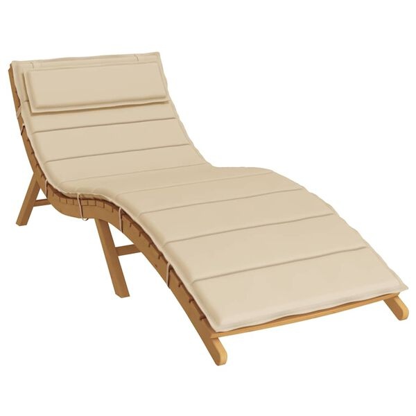 Vidaxl Bequeme Liegestuhlauflage 180x60 cm, Beige - Jetzt bis zu 33% sparen