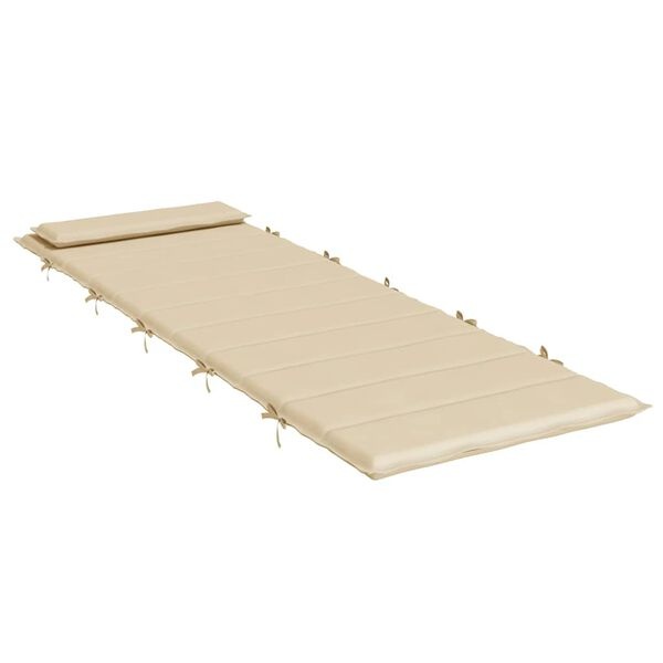 Vidaxl Bequeme Liegestuhlauflage 180x60 cm, Beige - Jetzt bis zu 33% sparen