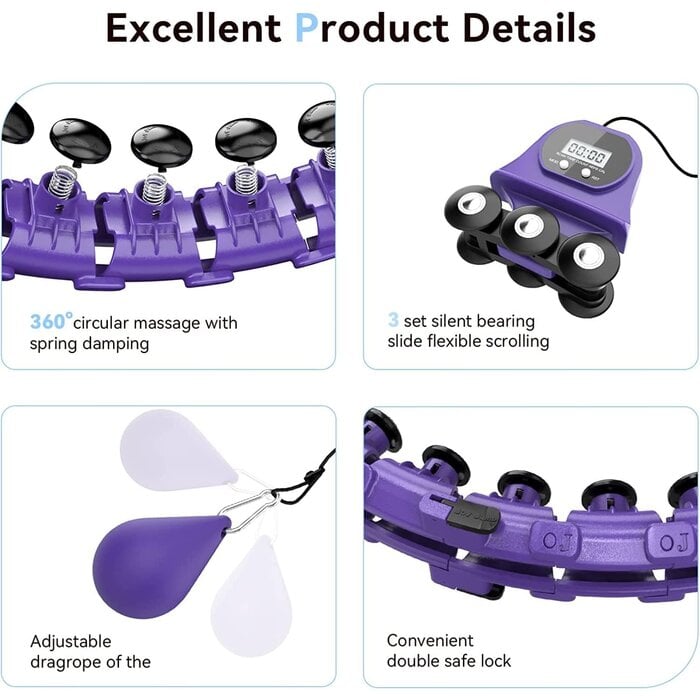 Smart Hula Hoop mit Zähler - bis zu 34% Rabatt - Dunkelviolett