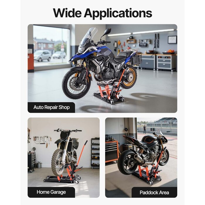 Vevor Hydraulischer Motorrad-Scherenheber 700 kg - Werkstatt-Heber bis zu 35% Rabatt