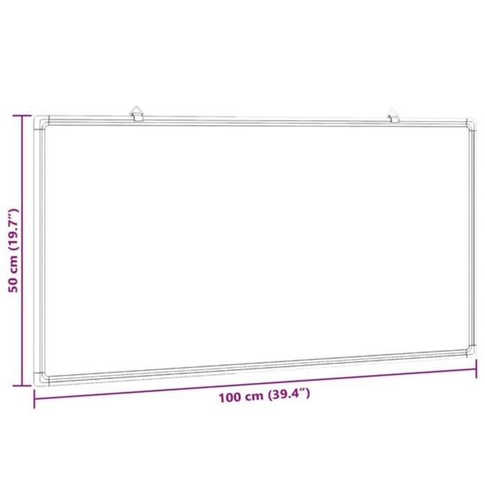 Vidaxl Magnetisches Whiteboard 100 x 50 cm - Aluminiumrahmen - Jetzt bis zu 33% sparen