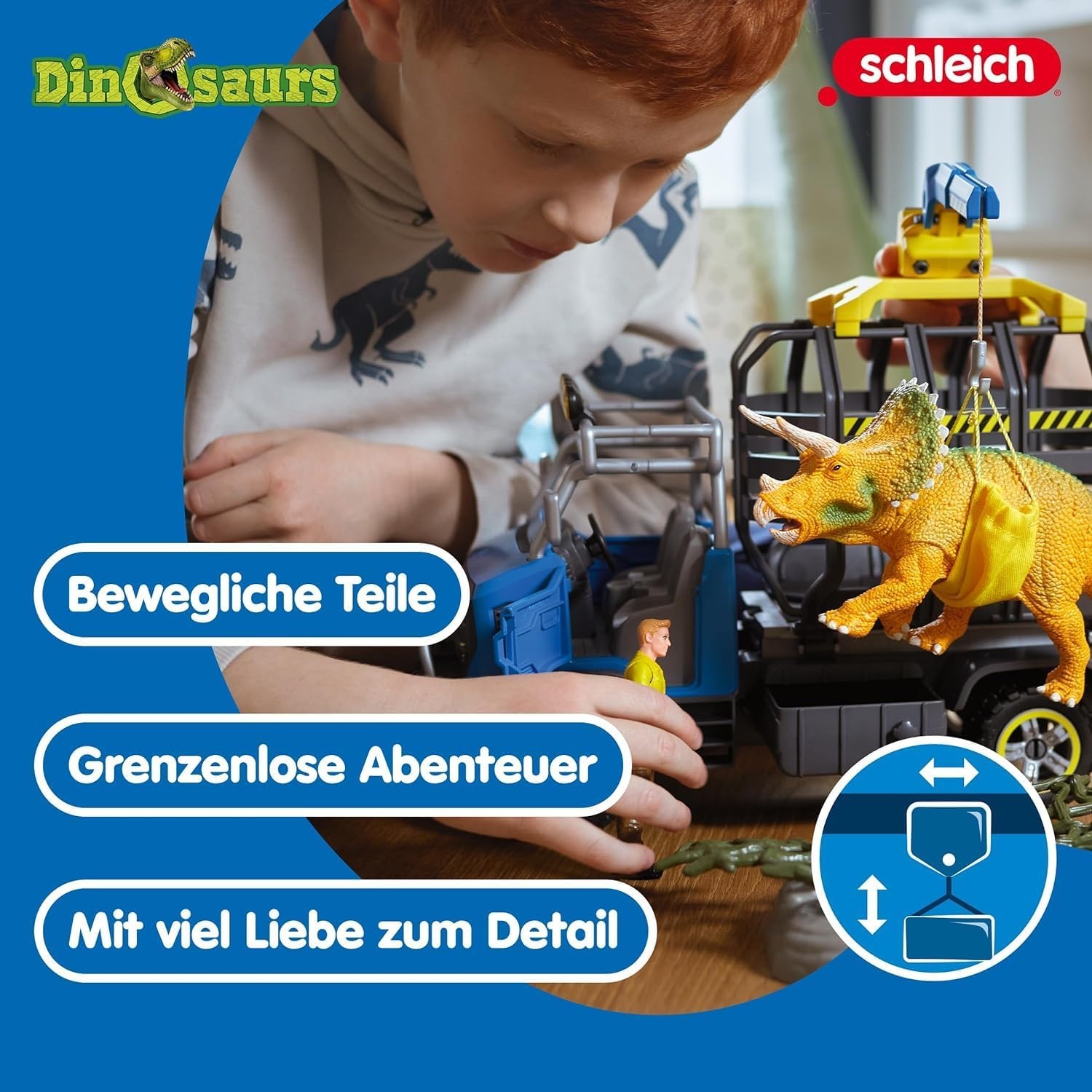 Dinosaurier Transport-Set mit LKW & Triceratops - jetzt bis zu 34% günstiger