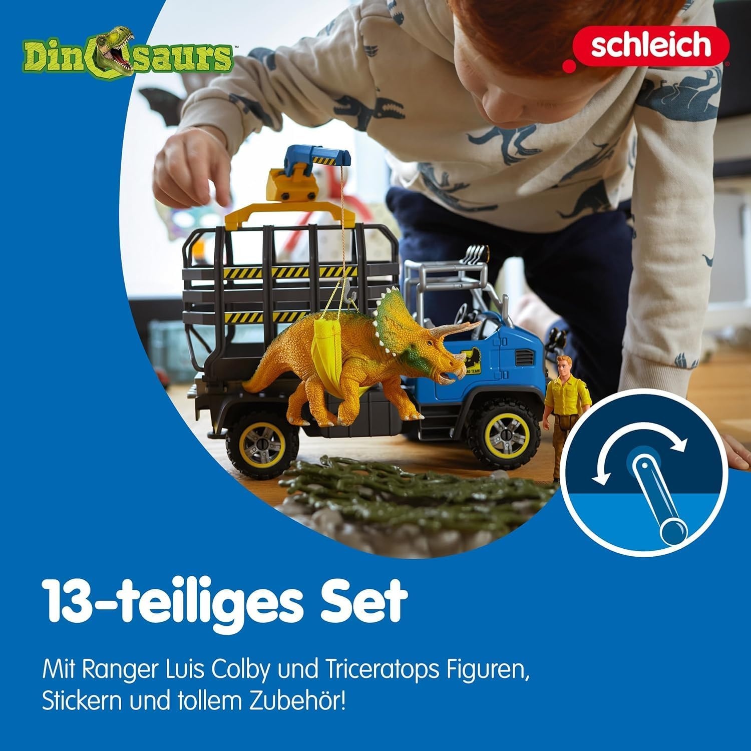 Dinosaurier Transport-Set mit LKW & Triceratops - jetzt bis zu 34% günstiger