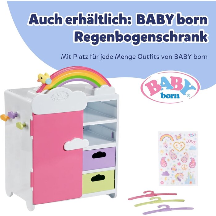 Baby Born Magisches Puppenbett mit Regenbogenlicht & Musik - Outlet bis zu 33% reduziert