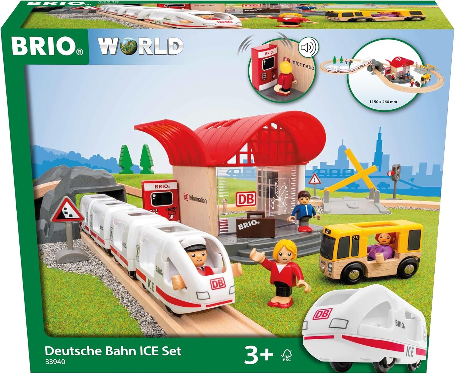 ICE Zugset mit Schienen & Bahnhof - bis zu 34% sparen