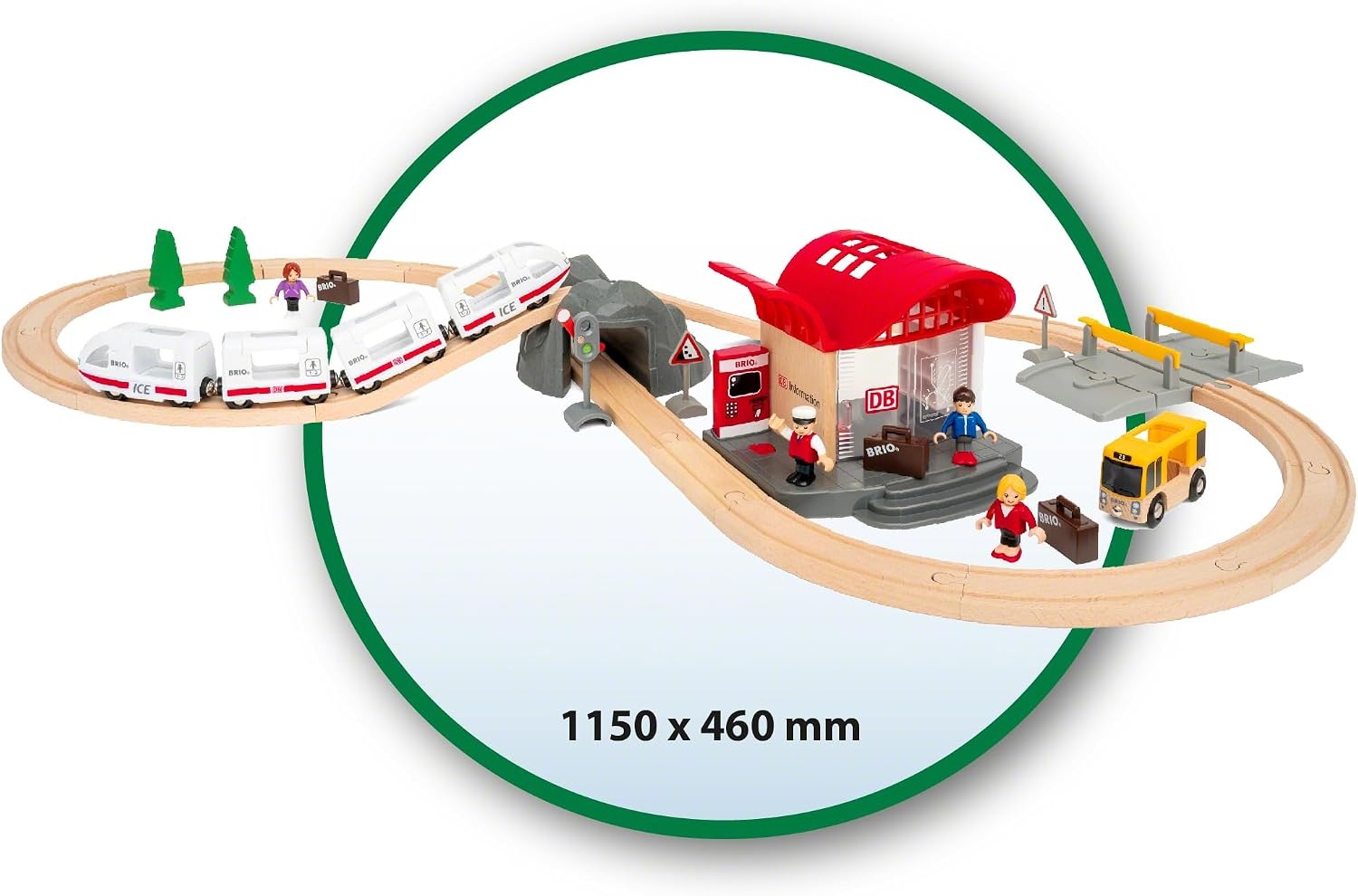 ICE Zugset mit Schienen & Bahnhof - bis zu 34% sparen