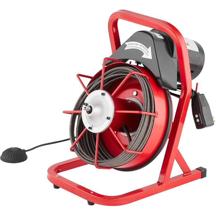 Vevor Elektrische Rohrreinigungsmaschine 250W mit 15m Spirale - bis zu 37% Rabatt