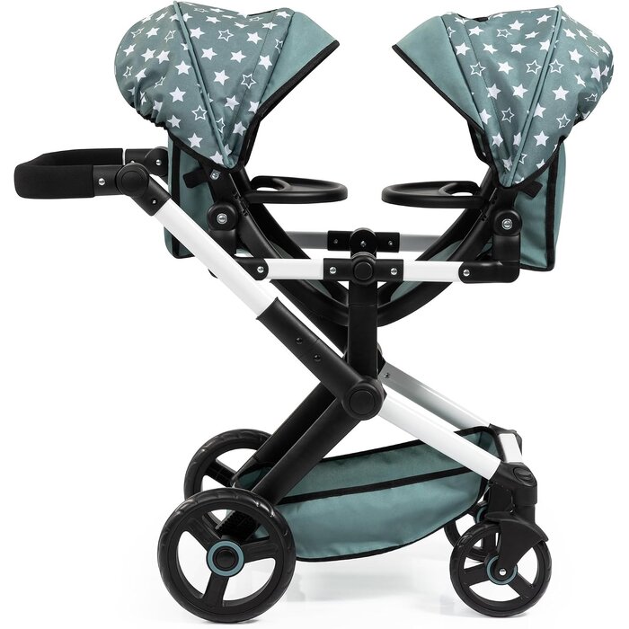Zwillings-Puppenwagen mit verstellbarem Schieber - bis zu 34% Rabatt sparen