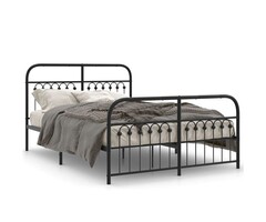 Vidaxl Robustes Metallbett 140x190 cm - Schwarz - bis zu 41% sparen