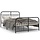 Robustes Metall-Bettgestell 140x190 cm - Schwarz - Bis zu 35% Rabatt