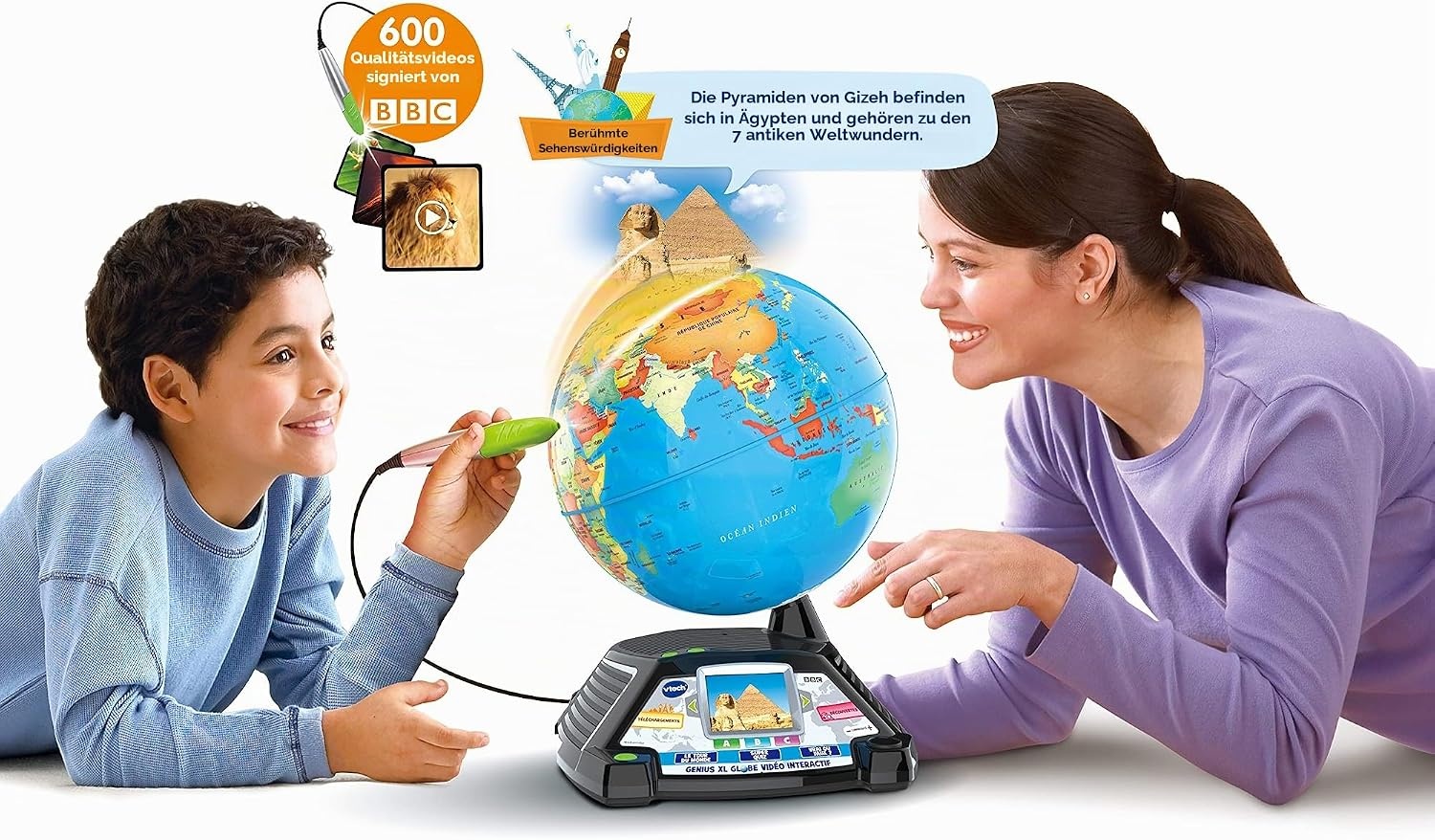 Vtech Interaktiver Lern-Weltglobus mit Video - Französisch - bis zu 35% Rabatt