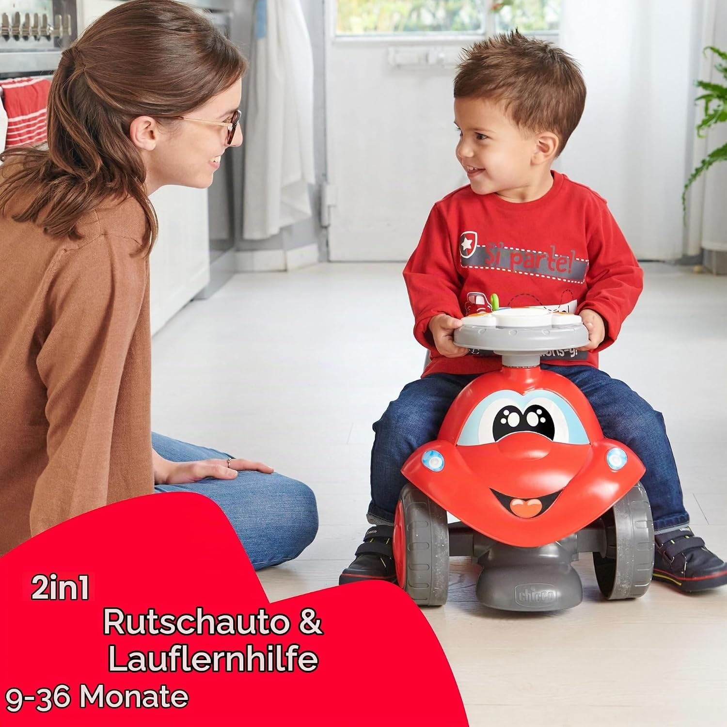 Chicco 2-in-1 Lauflernwagen & Rutschauto aus Recycling-Kunststoff - bis zu 33% reduziert