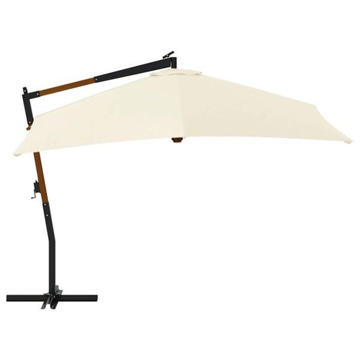 Vidaxl Ampelschirm 400x300 cm Sandweiß mit Holzmast - bis zu 35% Rabatt