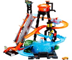 Hot Wheels Autowasch-Spielset mit Farbwechsel & Krokodil-Angriff - bis zu 29% Rabatt