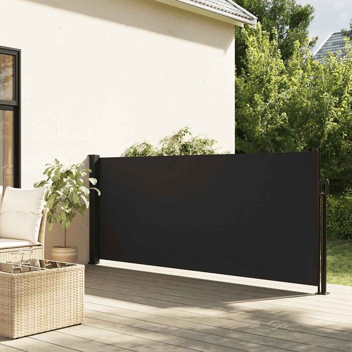 Vidaxl Ausziehbare Seitenmarkise 100x500 cm Schwarz - Bis zu 34% sparen!