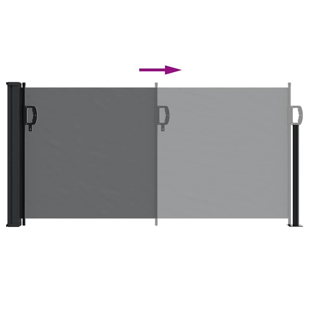 Vidaxl Ausziehbare Seitenmarkise 100x500 cm Schwarz - Bis zu 34% sparen!