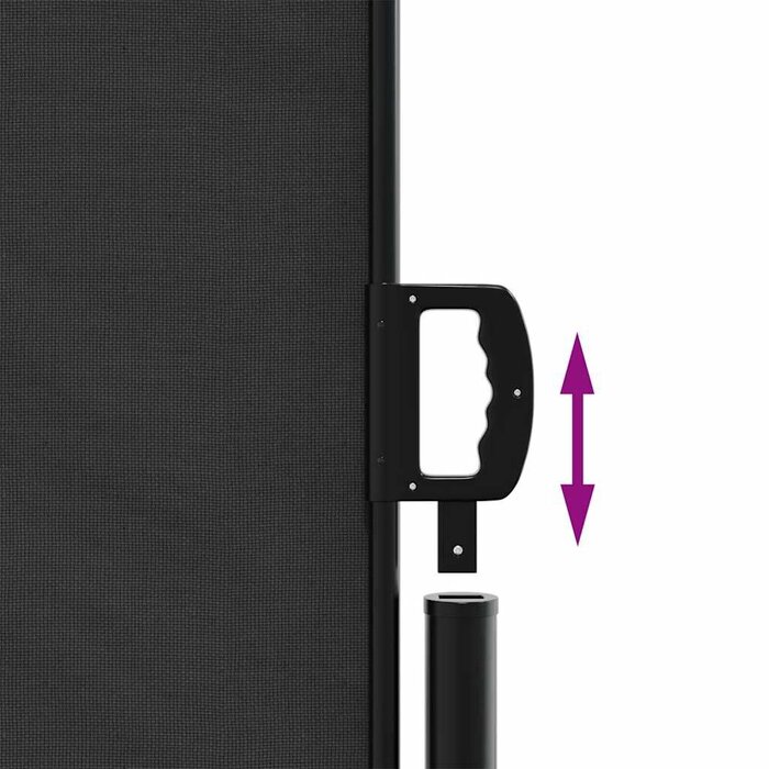 Vidaxl Ausziehbare Seitenmarkise 100x500 cm Schwarz - Bis zu 34% sparen!
