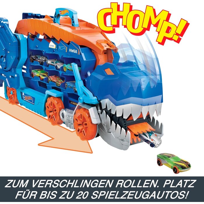T-Rex Verwandlungs-Truck mit Rennstrecke & Sound - jetzt bis zu 34% sparen