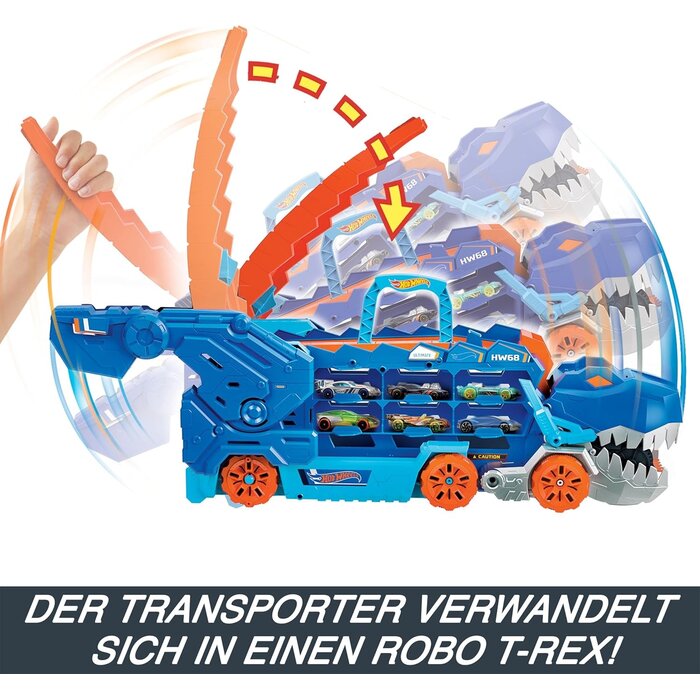 T-Rex Verwandlungs-Truck mit Rennstrecke & Sound - jetzt bis zu 34% sparen