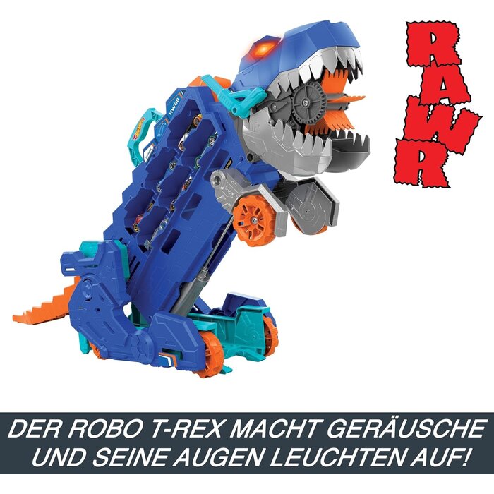 T-Rex Verwandlungs-Truck mit Rennstrecke & Sound - jetzt bis zu 34% sparen